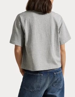 RELAXED CROP FIT COTTON JERSEY TEE