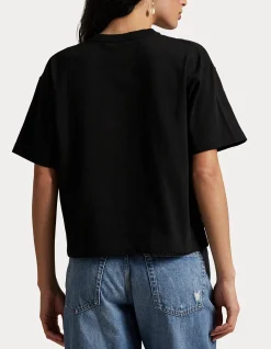 RELAXED CROP FIT COTTON JERSEY TEE