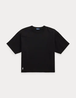 RELAXED CROP FIT COTTON JERSEY TEE