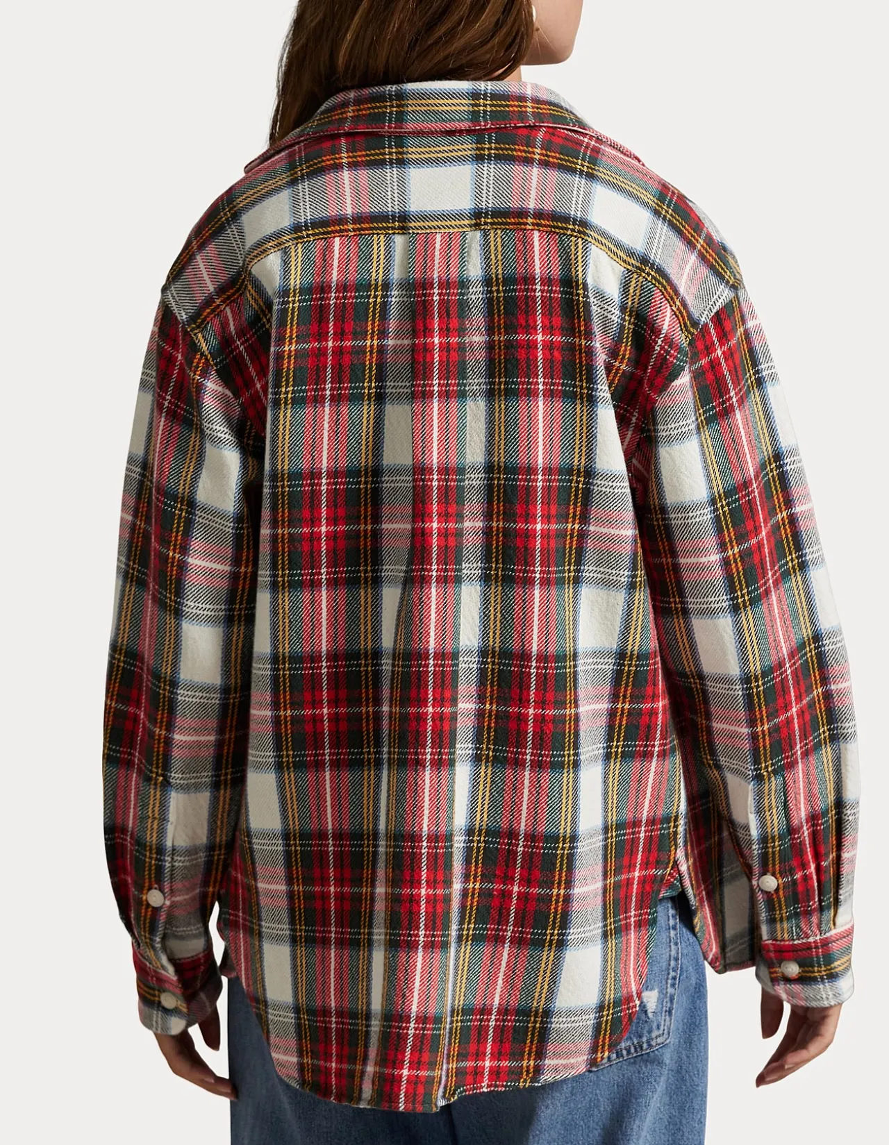 RELAXED FIT PLAID COTTON TWILL SHIRT