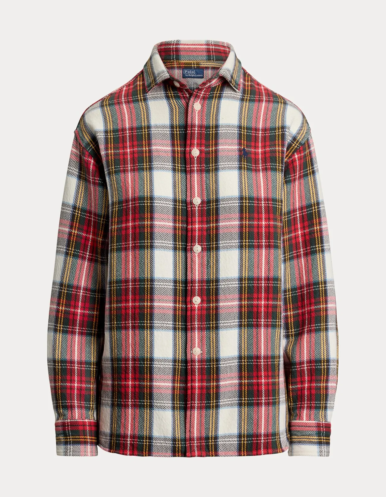 RELAXED FIT PLAID COTTON TWILL SHIRT