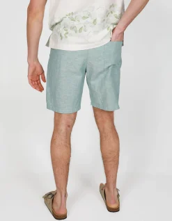 RELAXED WAIST LINEN COTTON SHORT