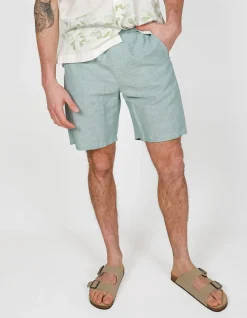 RELAXED WAIST LINEN COTTON SHORT