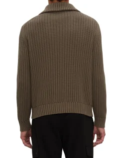 Relaxed Fit Half-Zip Sweater