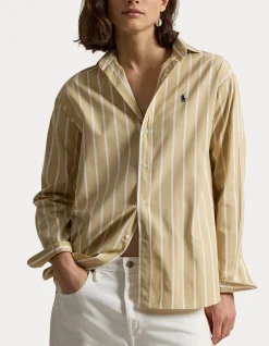 RELAXED FIT STRIPED COTTON SHIRT