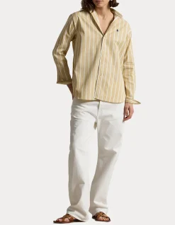 RELAXED FIT STRIPED COTTON SHIRT