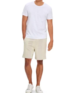 Relaxed-fit striped shorts with Double B monogram crest