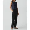 Relaxed Pull-On Pant in Satin Crepe