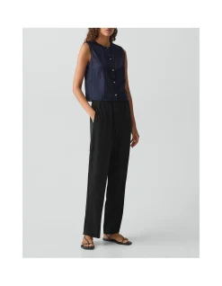 Relaxed Pull-On Pant in Satin Crepe