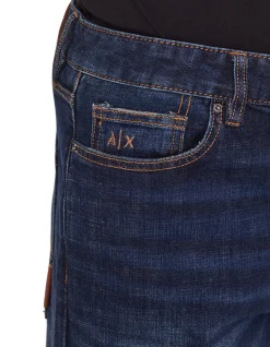 Relaxed Straight Mid Blue Denim Jeans