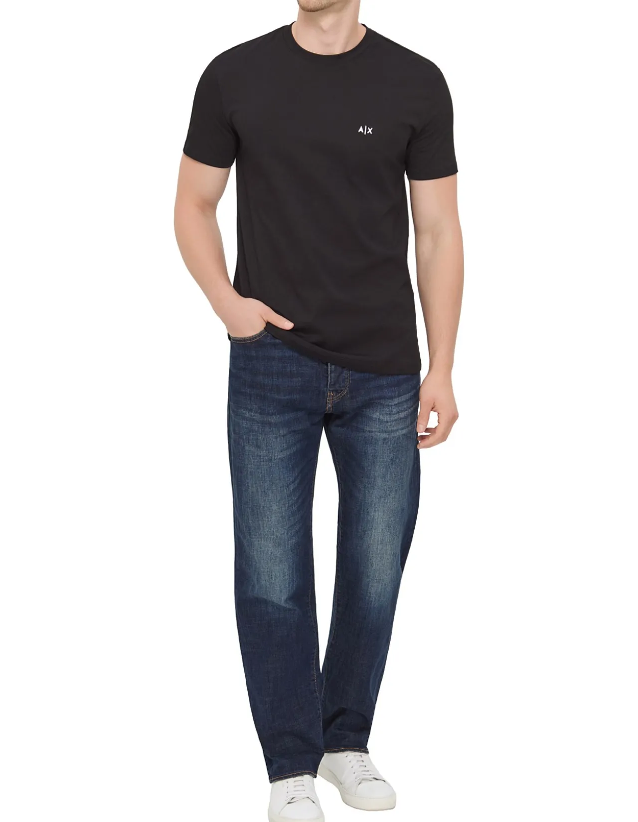 Relaxed Straight Mid Blue Denim Jeans