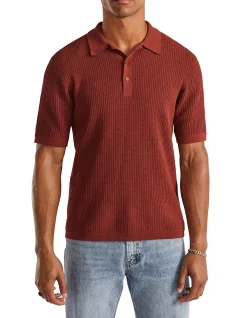 RELAXED TEXTURED KNIT POLO