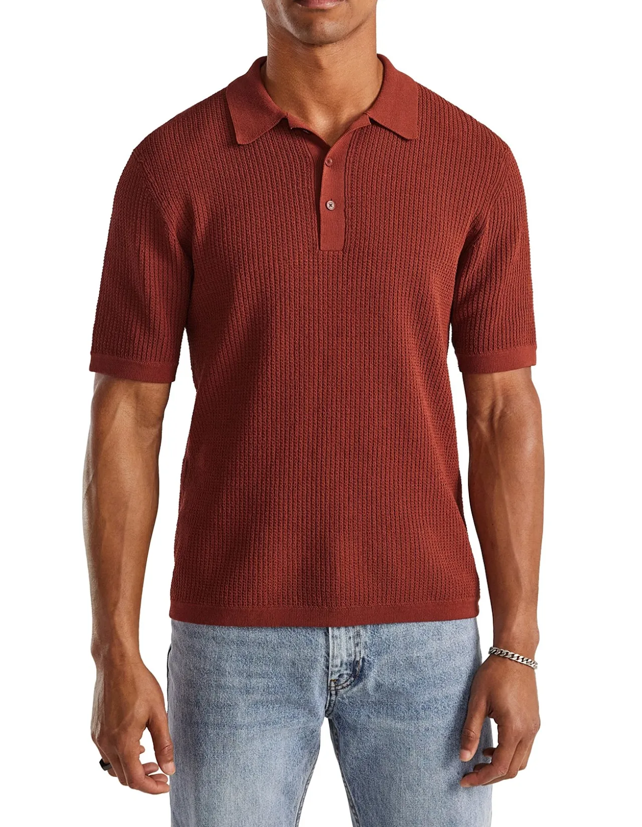 RELAXED TEXTURED KNIT POLO