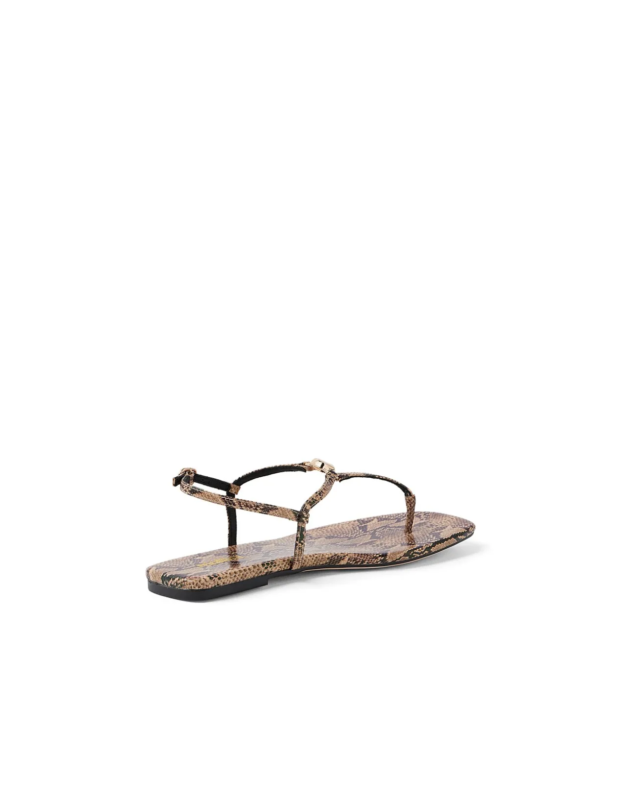 Remee Square Toe Leather Thong Sandals