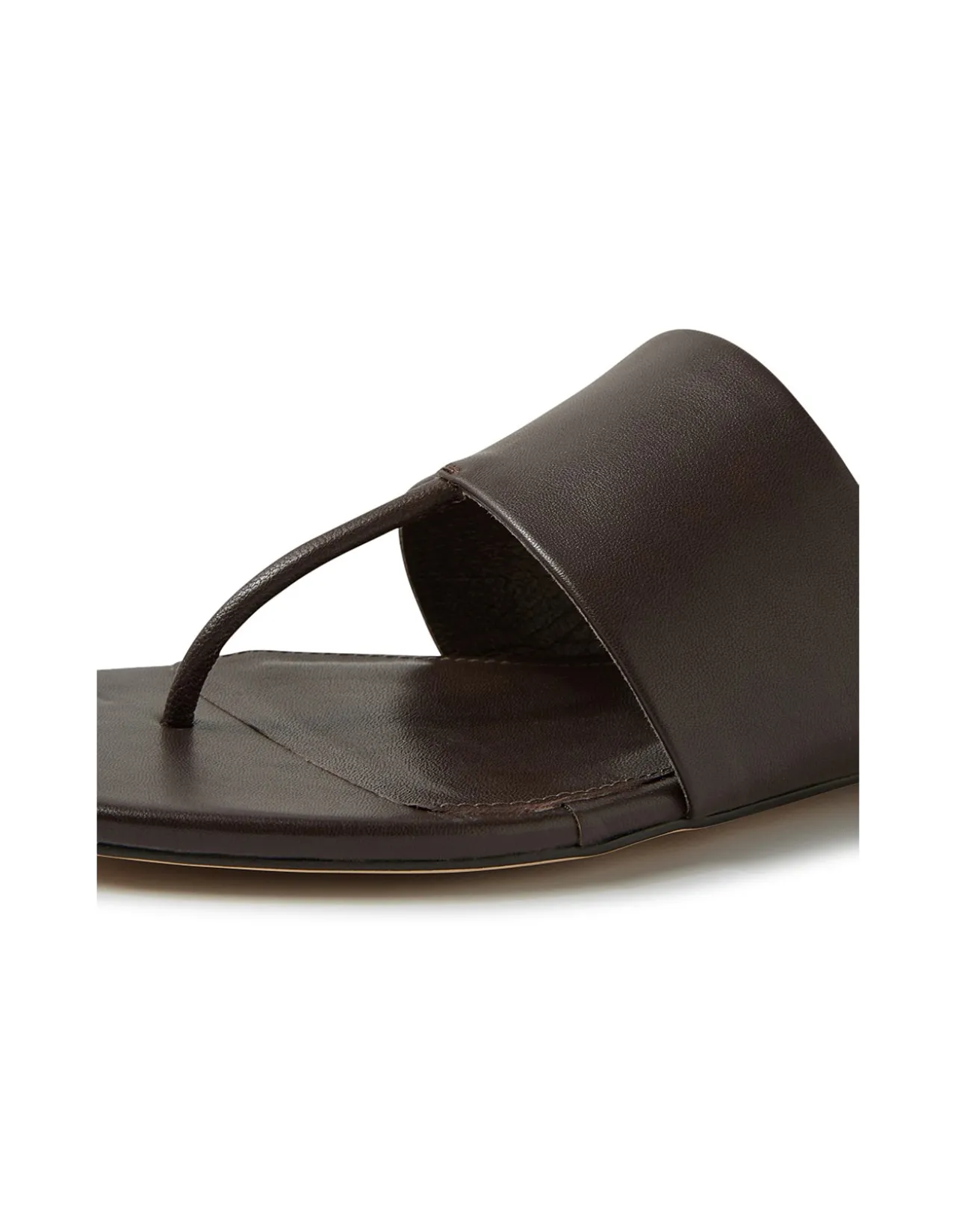 Rensy Wide Strap Leather Thong Sandals