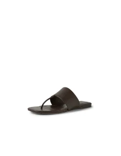 Rensy Wide Strap Leather Thong Sandals