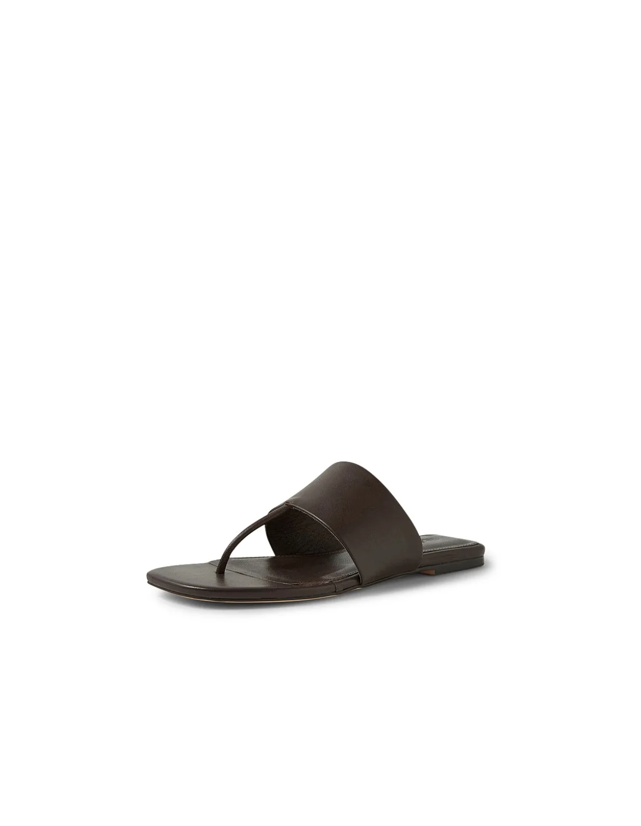 Rensy Wide Strap Leather Thong Sandals