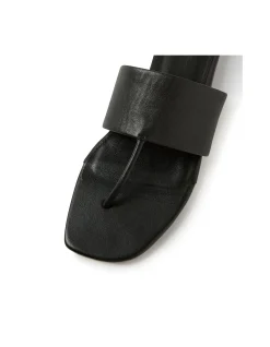 Rensy Wide Strap Leather Thong Sandals