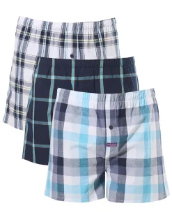 RESORT CHECK COTTON BOXER 3 PACK
