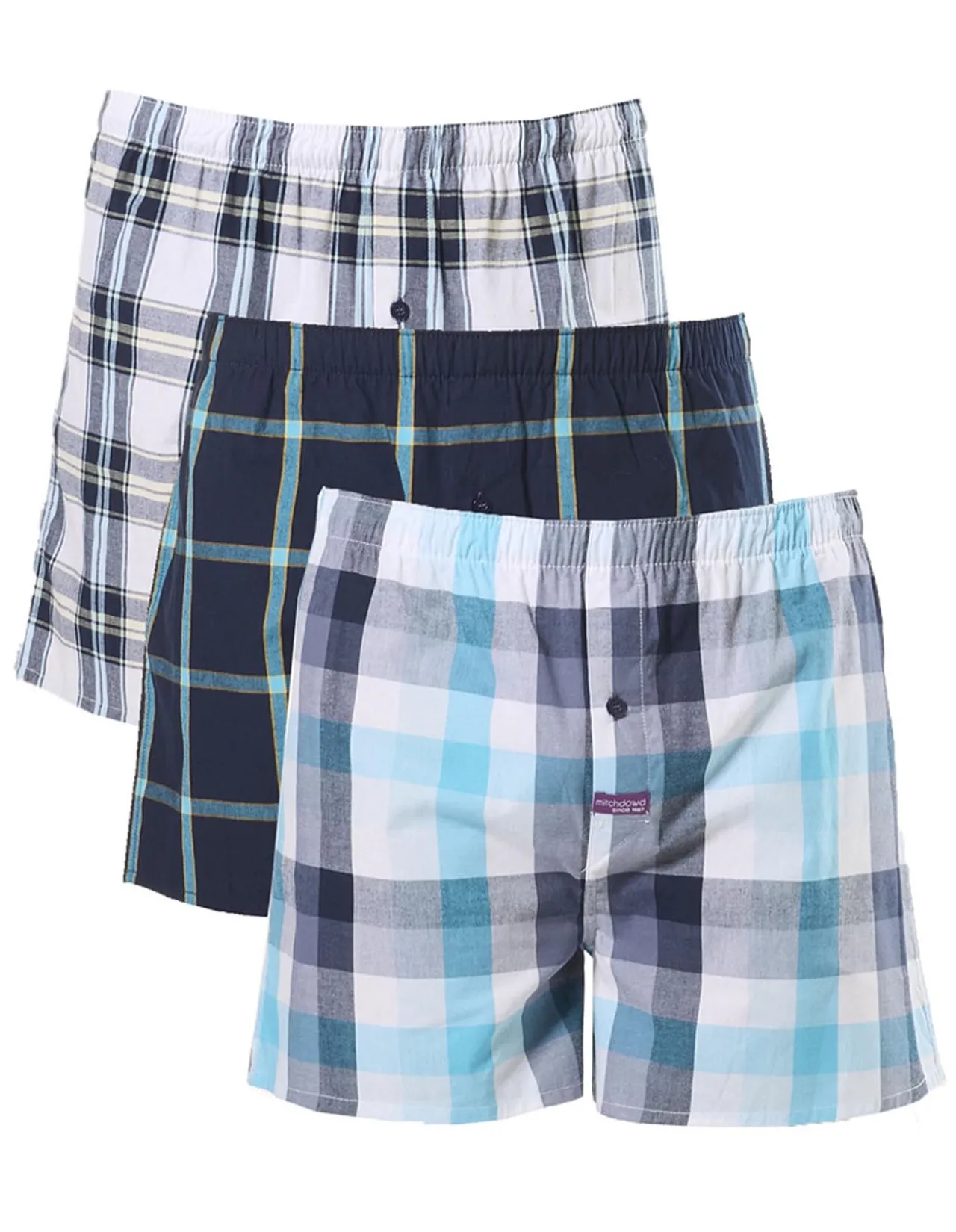 RESORT CHECK COTTON BOXER 3 PACK