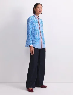 RHODES LONG SLEEVE COTTON SILK SHIRT