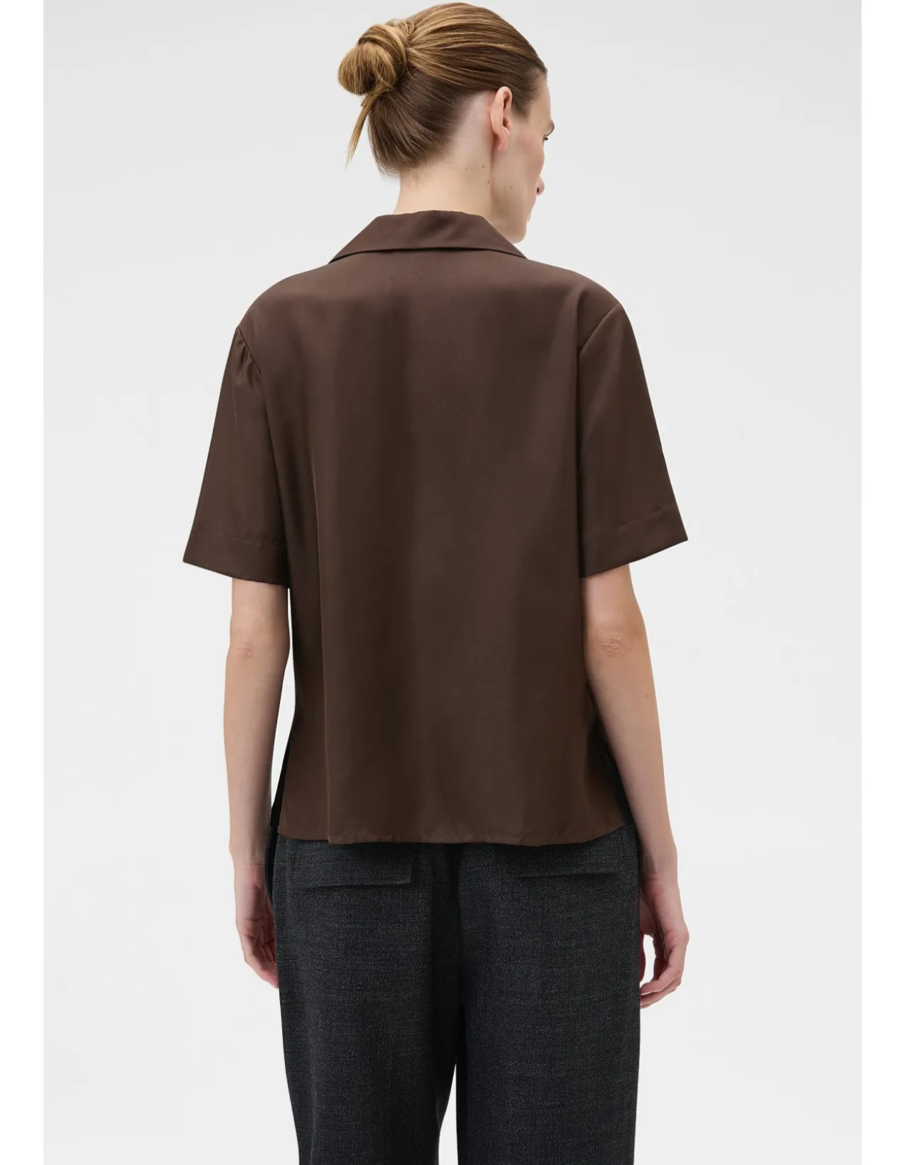 Ribbon Trim Camp Shirt