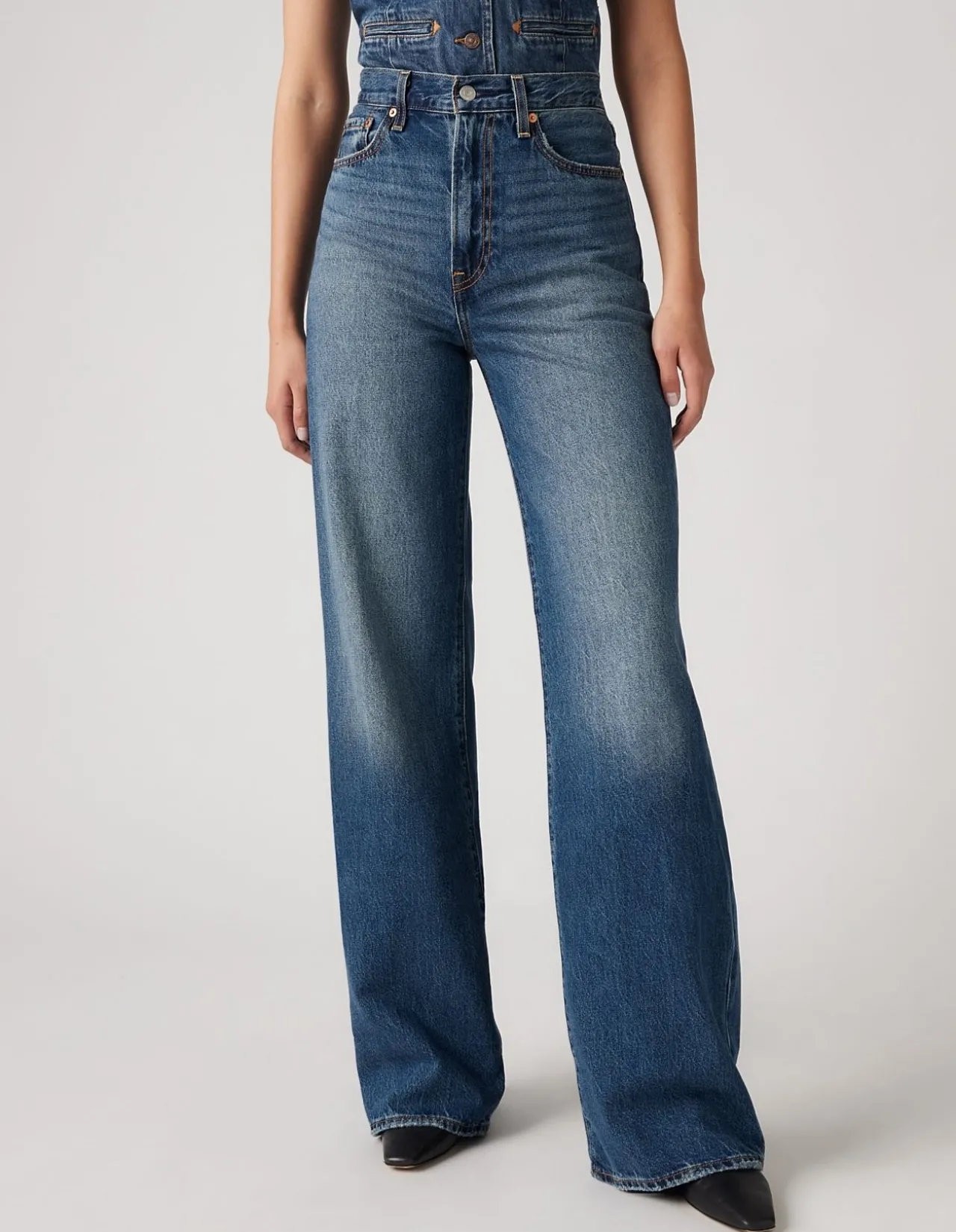 Ribcage Wide Leg Super High Rise Denim Jeans