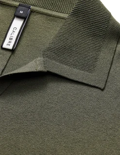 Rib Collar Tech Knit Polo
