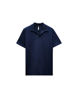 Rib Collar Tech Knit Polo
