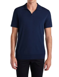 Rib Collar Tech Knit Polo