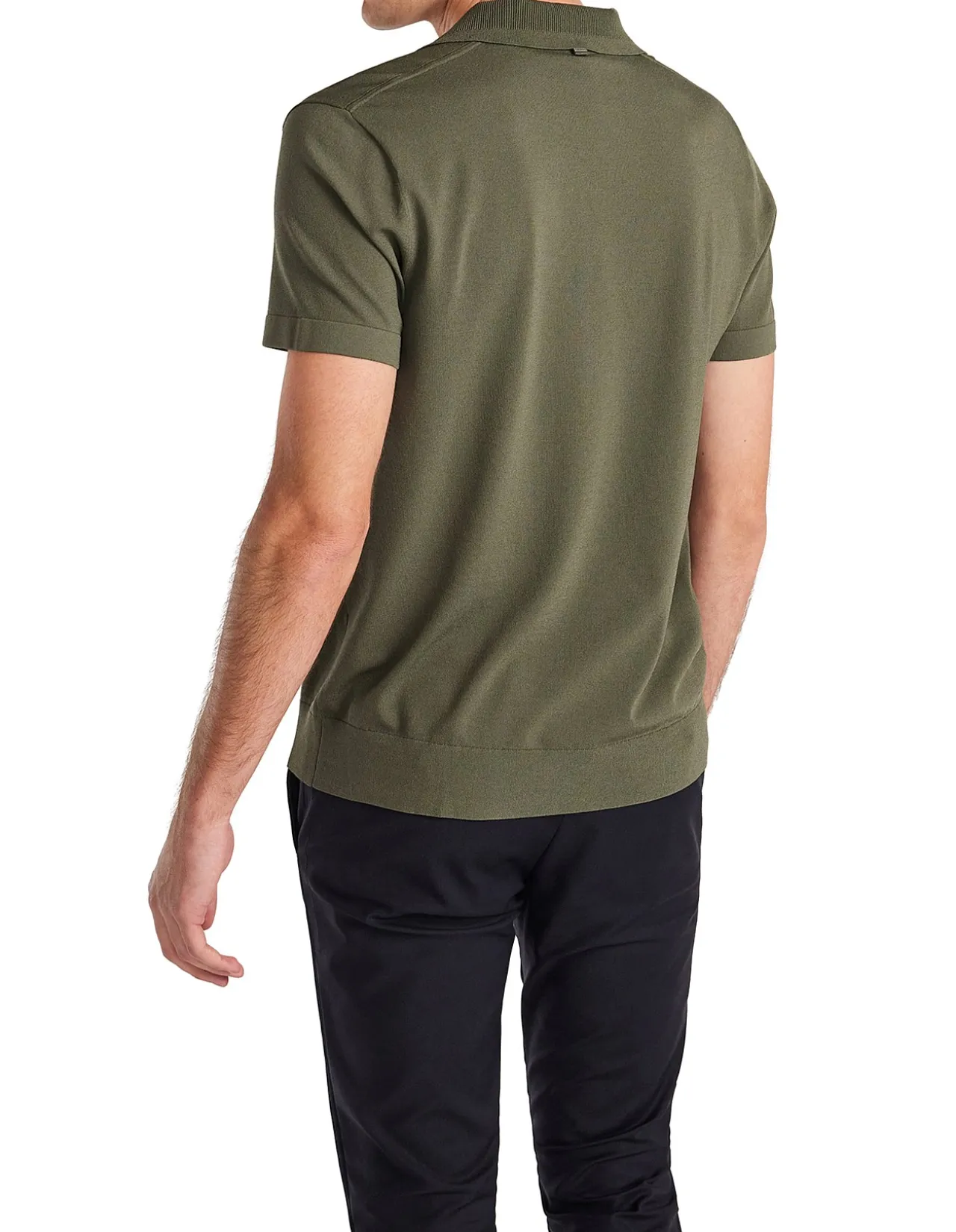 Rib Collar Tech Knit Polo