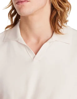 Rib Collar Tech Knit Polo