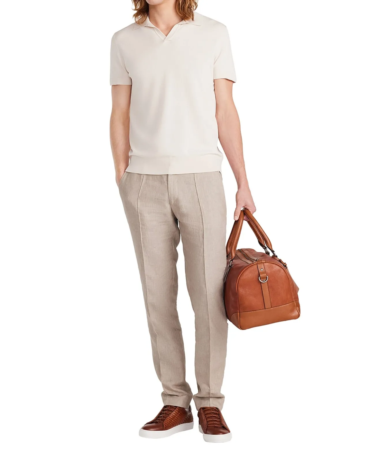 Rib Collar Tech Knit Polo