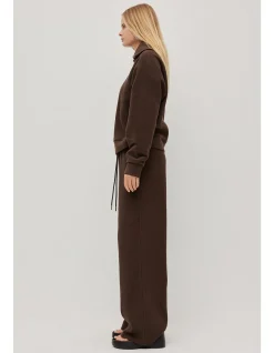 Rib Relaxed Straight Leg Track Pant