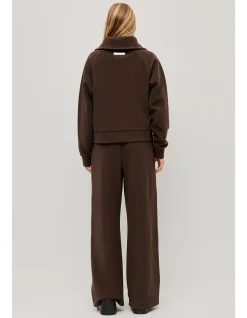 Rib Relaxed Straight Leg Track Pant