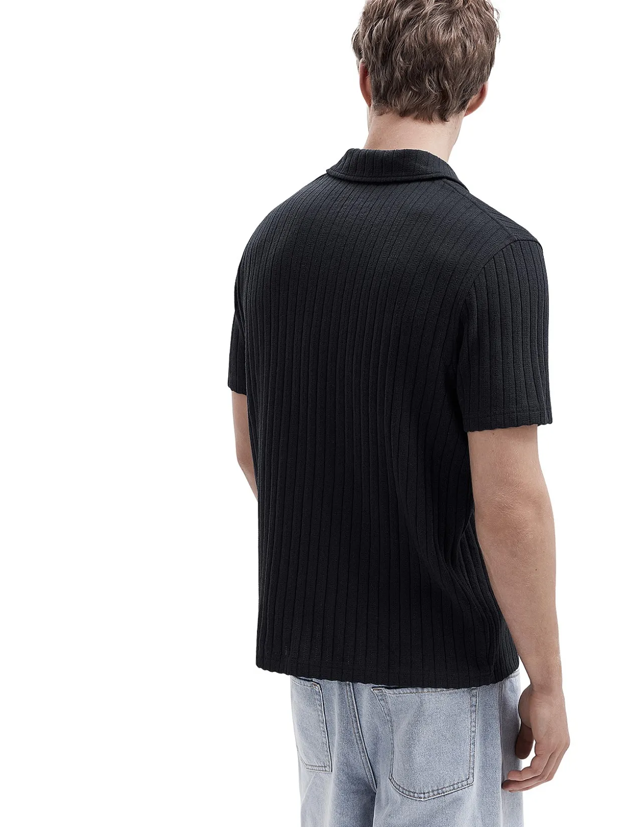 RIB STITCH BUTTON THRU
