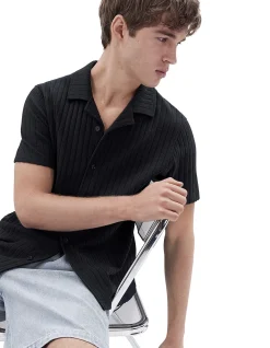 RIB STITCH BUTTON THRU