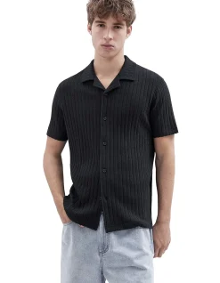 RIB STITCH BUTTON THRU