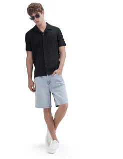 RIB STITCH BUTTON THRU