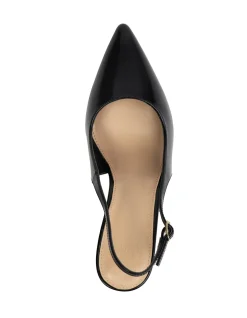 Riker Black Leather Slingback