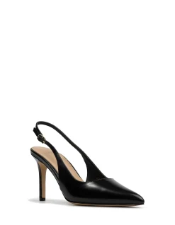 Riker Black Leather Slingback