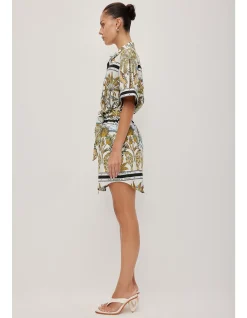 Rio Jungle Print Linen Shirt Dress