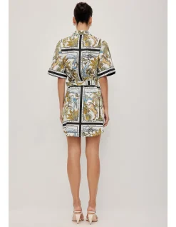 Rio Jungle Print Linen Shirt Dress