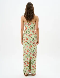 Riva Strapless Floral Jersey Maxi Dress