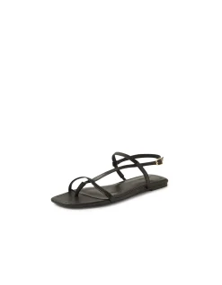 Rollina Strappy Leather Flat Sandals