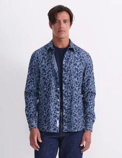 ROPE LONG SLEEVE PRINT SHIRT