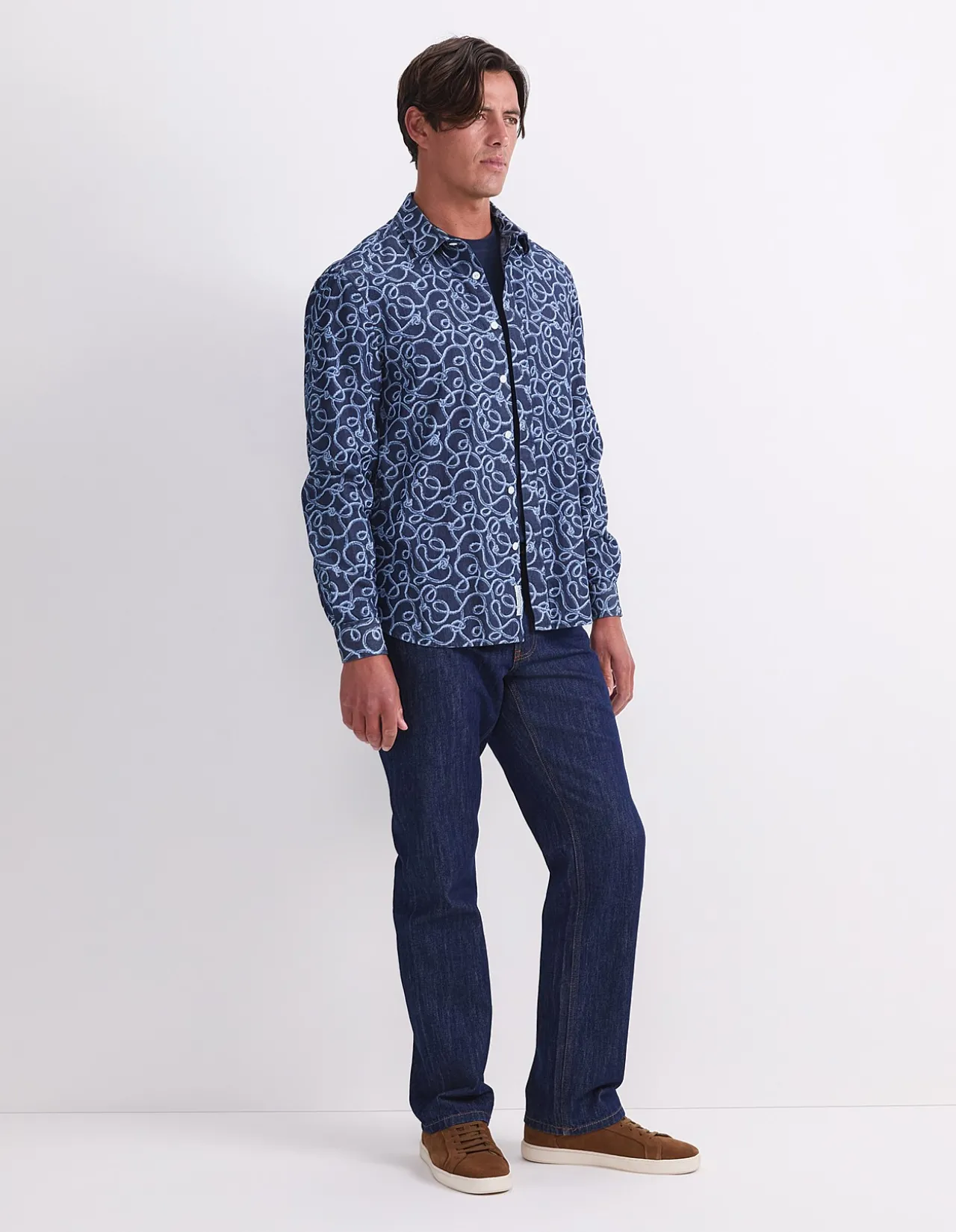 ROPE LONG SLEEVE PRINT SHIRT