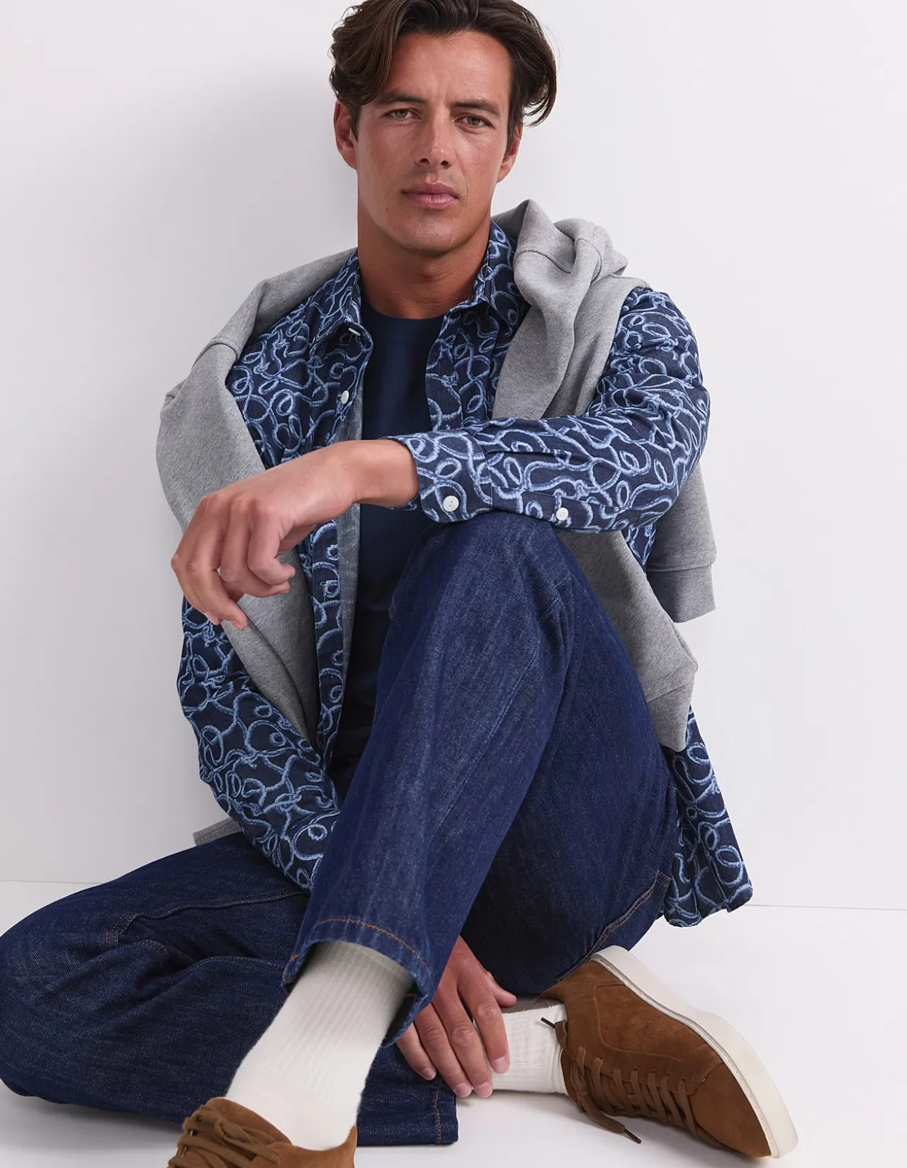 ROPE LONG SLEEVE PRINT SHIRT