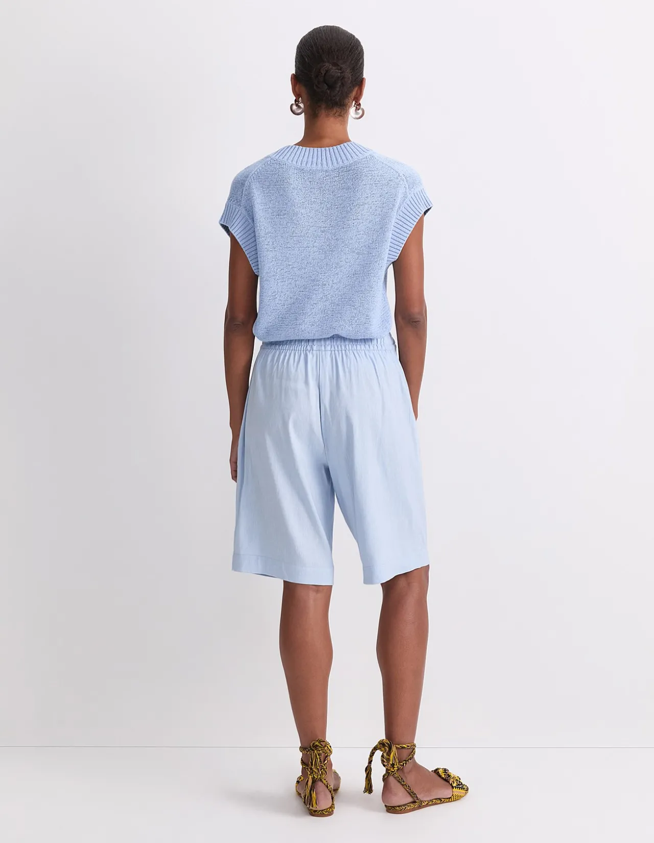 ROSA ELASTICATED LINEN SHORT