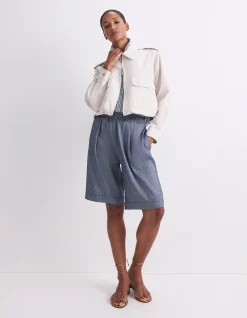 ROSA ELASTICATED LINEN SHORT